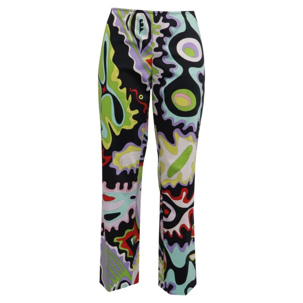 Emilio Pucci Abstract Printed Pants in Multicolor Cotton